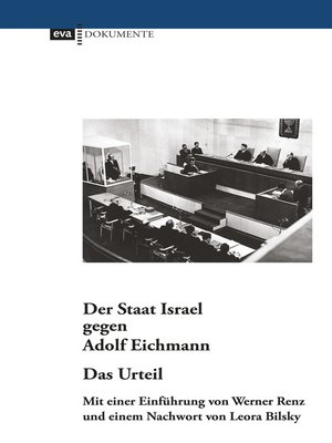 cover image of Der Staat Israel gegen Adolf Eichmann. Das Urteil